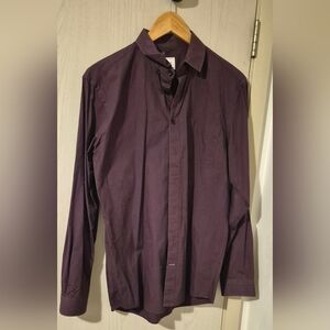 Frank & Oak Purple Casual Button Down Shirt with Modern Aesthetic
